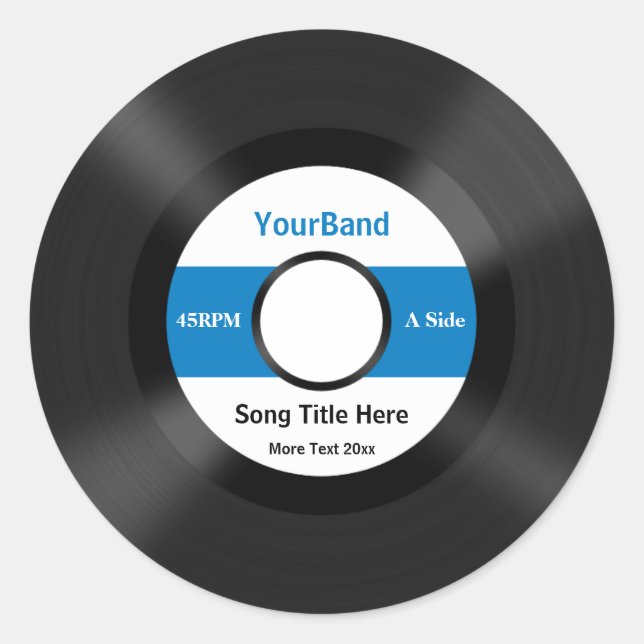 Benutzerdefinierte Datensatzpersonalisierung Runder Aufkleber (Vorderseite)