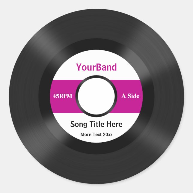 Benutzerdefinierte Datensatzpersonalisierung Runder Aufkleber (Vorderseite)