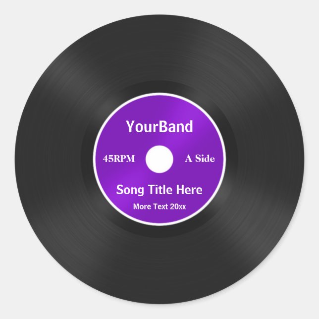 Benutzerdefinierte Datensatzpersonalisierung Runder Aufkleber (Vorderseite)