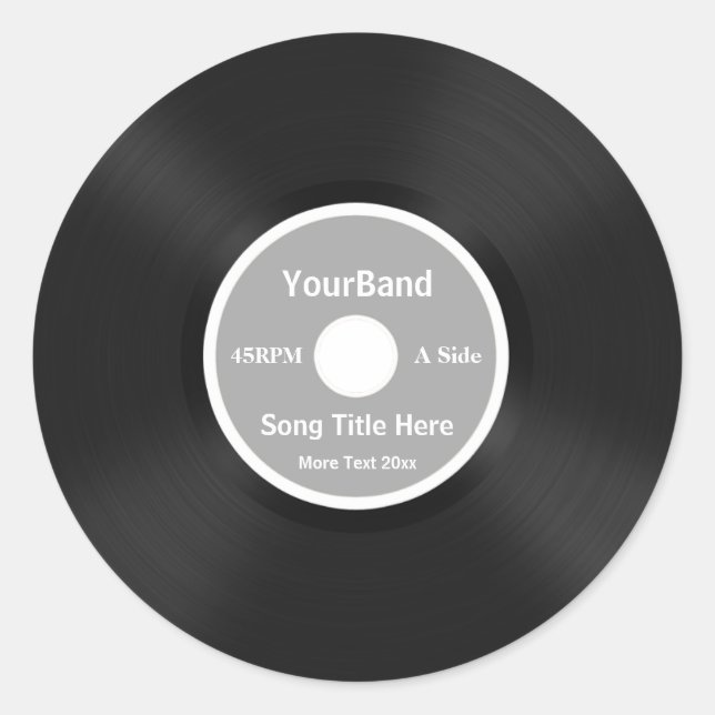 Benutzerdefinierte Datensatzpersonalisierung Runder Aufkleber (Vorderseite)