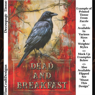 Benutzerdefinierte „Dead and Breakfast“ gruselige Seidenpapier