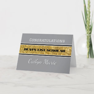Benutzerdefinierte DEAN'S LIST Stipendiat Glückwun Karte