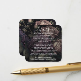 Benutzerdefinierte Deep Purple Dusty Pink Rose Det Begleitkarte