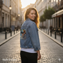 Benutzerdefinierte Denim-Jacke mit Ihrem Bild oder Jeansjacke