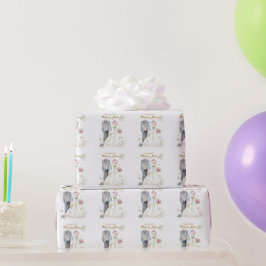 Benutzerdefinierte Details Braut & Bräutigam Herzl Geschenkpapier
