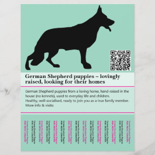 Benutzerdefinierte Deutsche Schäferhund-Welpen Ado Flyer