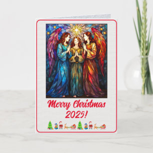 Benutzerdefinierte digitale drei Weihnachtsengel B Karte