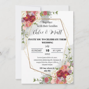 Benutzerdefinierte digitale Hochzeitskarte Einladung