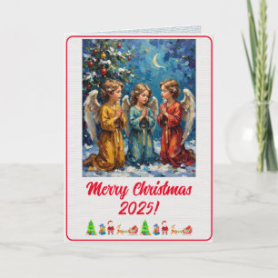 Benutzerdefinierte digitale Kinder Weihnachtsengel Karte
