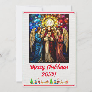 Benutzerdefinierte digitale Weihnachtsengel-Buntgl Karte