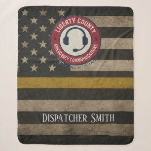 Benutzerdefinierte Dispatcher Thin Gold Line Decke Sherpadecke