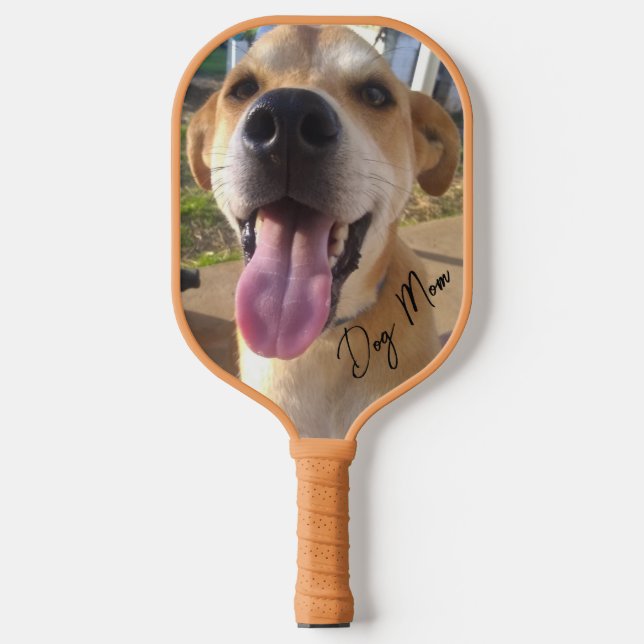 Benutzerdefinierte Dog-Foto-Mama Pickleball Schläger (Vorderseite)