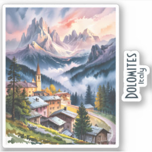 Benutzerdefinierte Dolomiten Italien Alpen Berge A Aufkleber