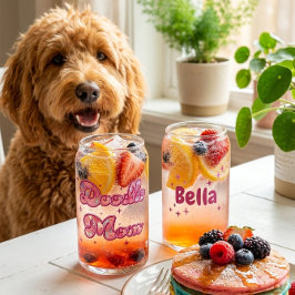 Benutzerdefinierte Doodle Mama Rosa Herzen Persona Dosenglas