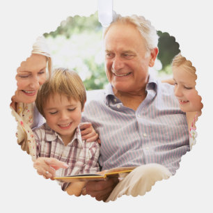 Benutzerdefinierte doppelseitige Familien-Weihnach Ornament Karte