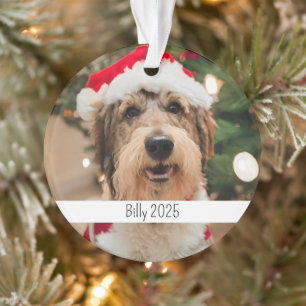 Benutzerdefinierte doppelseitige Hunde-Weihnachten Ornament
