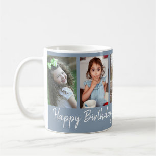 Benutzerdefinierte Dusty Blue Alles Gute zum Gebur Kaffeetasse