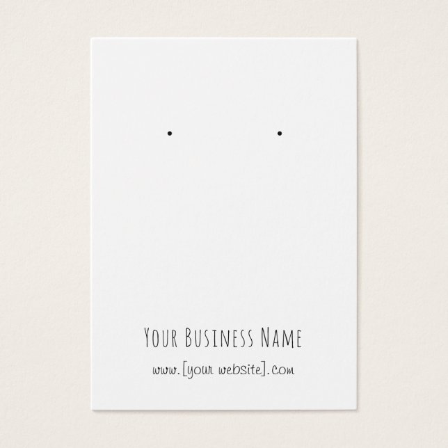 Benutzerdefinierte Earring-Karte für die einfache  (Vorderseite)