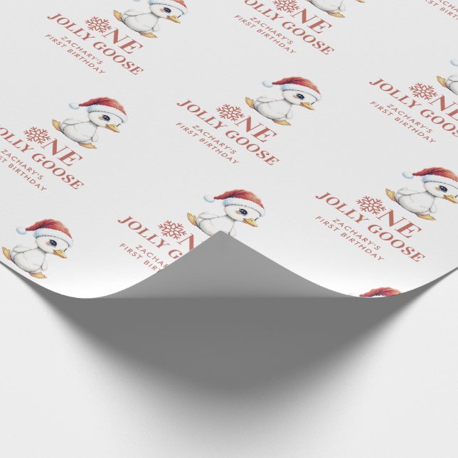Benutzerdefinierte Ein Fröhlicher Gans Dezember Er Geschenkpapier (Ecke)