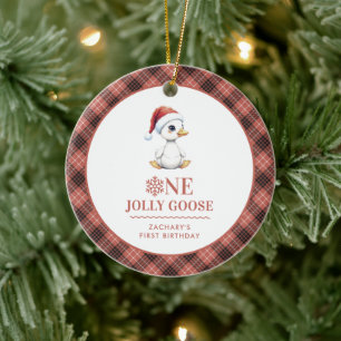 Benutzerdefinierte Eine Fröhliche Gans Dezember Er Keramik Ornament