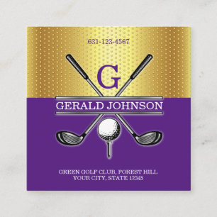 Benutzerdefinierte einfache elegante Gold Gradient Quadratische Visitenkarte