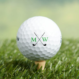 Benutzerdefinierte einfache, elegante Monogram-Grü Golfball