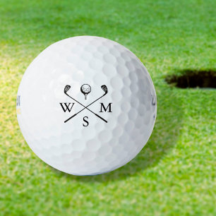 Benutzerdefinierte einfache elegante Monogramm-Ini Golfball
