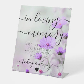 Benutzerdefinierte einfache lila Blumen Gedenkstät Sockelschild