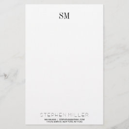 Benutzerdefinierte einfache Monogramm-Initialen un Briefpapier