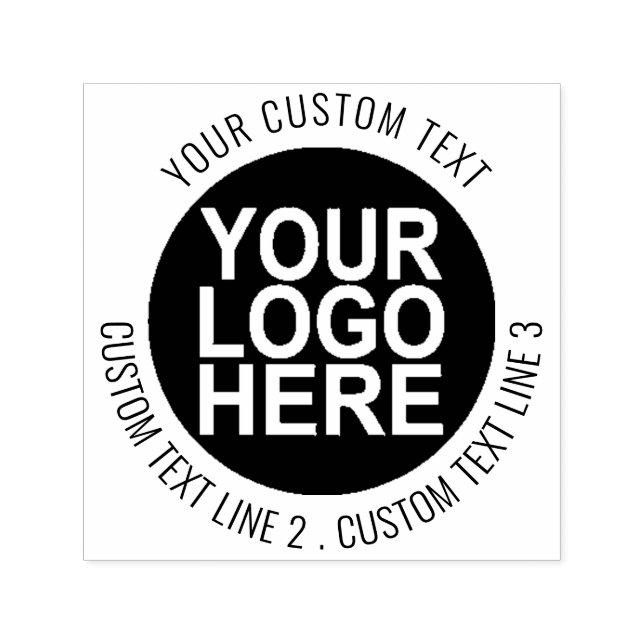 Benutzerdefinierte einfache Runde mit Logo Permastempel (Design)