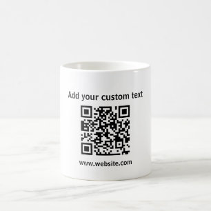 Benutzerdefinierte, einfache Tasse mit weißem Qr-C