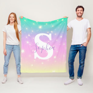 Benutzerdefinierte Einhorn-Zauber-Decke Fleecedecke