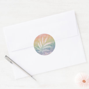 Benutzerdefinierte Einladung Pastell Regenbogen As Runder Aufkleber
