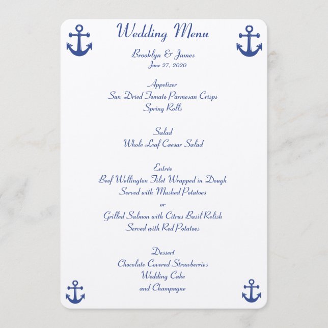 Benutzerdefinierte Einladungen für Nautical Weddin (Vorderseite)