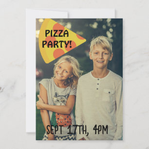 Benutzerdefinierte Einladungen zum Pizza-Party-Kin
