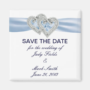 Benutzerdefinierte eisblaue Herzen speichern das D Magnet