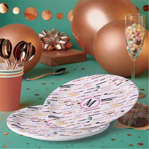 Benutzerdefinierte elegante Glittering Beauty Make Pappteller