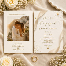 Benutzerdefinierte elegante goldene Foto-Wir-sind-