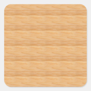 Benutzerdefinierte elegante Holzrohling-Vorlage Kl Quadratischer Aufkleber
