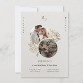 Benutzerdefinierte elegante luxuriöse Hochzeit Sav Einladung