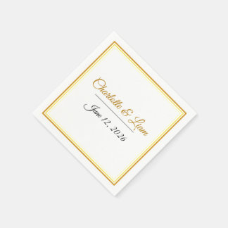 Benutzerdefinierte elegante minimalistische Hochze Serviette