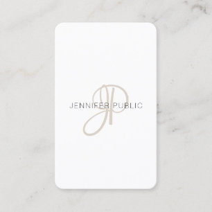 Benutzerdefinierte elegante, moderne Monogram-Desi Visitenkarte