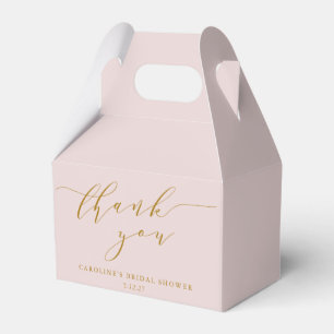 Benutzerdefinierte Elegante Rosa Schrift Dankeschö Geschenkschachtel