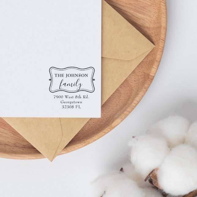 Benutzerdefinierte elegante Rücksendeadresse Gummistempel (Von Creator hochgeladen)