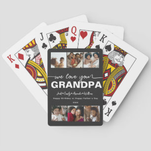 Benutzerdefinierte Elegante Wir lieben dich OPA Fo Spielkarten
