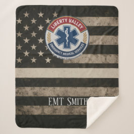 Benutzerdefinierte EMT Thin White Line Decke Sherpadecke