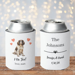 Benutzerdefinierte englische Spaniel-Hochzeit Dose Dosenkühler