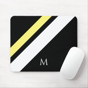 Benutzerdefinierte erste diagonale Linien schwarz Mousepad