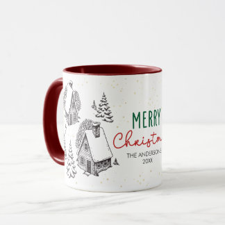 Benutzerdefinierte Familie Frohe Weihnachten Rusti Tasse