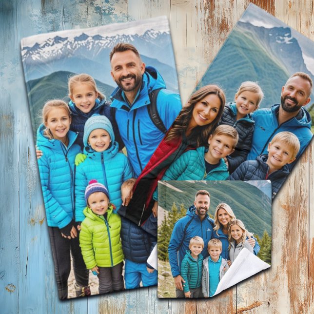 Benutzerdefinierte Familie mit 3 Fotos Badhandtuch Set (Von Creator hochgeladen)